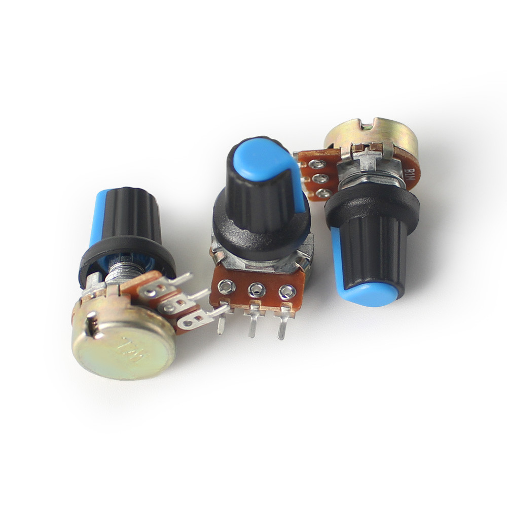 5 ชุด WH148 Potentiometer สีฟ้า AG2 ลูกบิด 1K 2K 5K 10K 20K 50K 100K ...