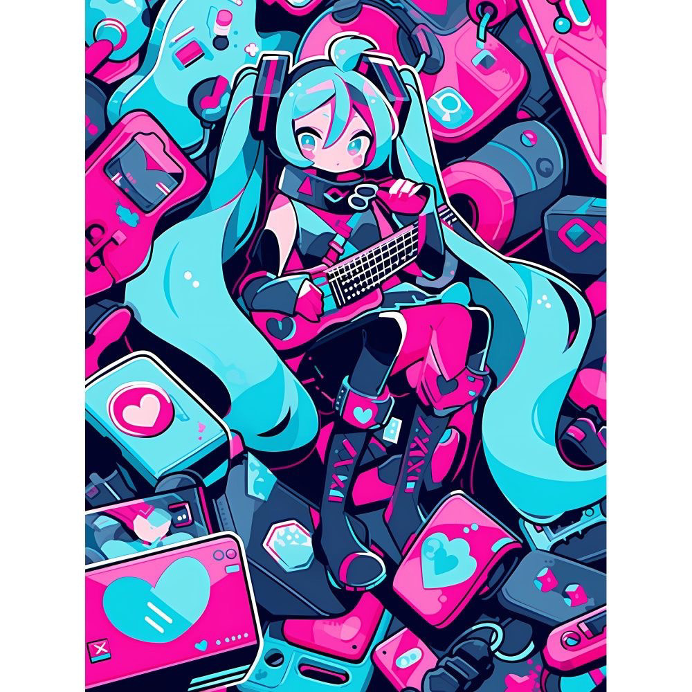 SGLink 3d Hatsune Miku สติกเกอร์รถสติกเกอร์ประตูกันน้ํา Creative Anime ...