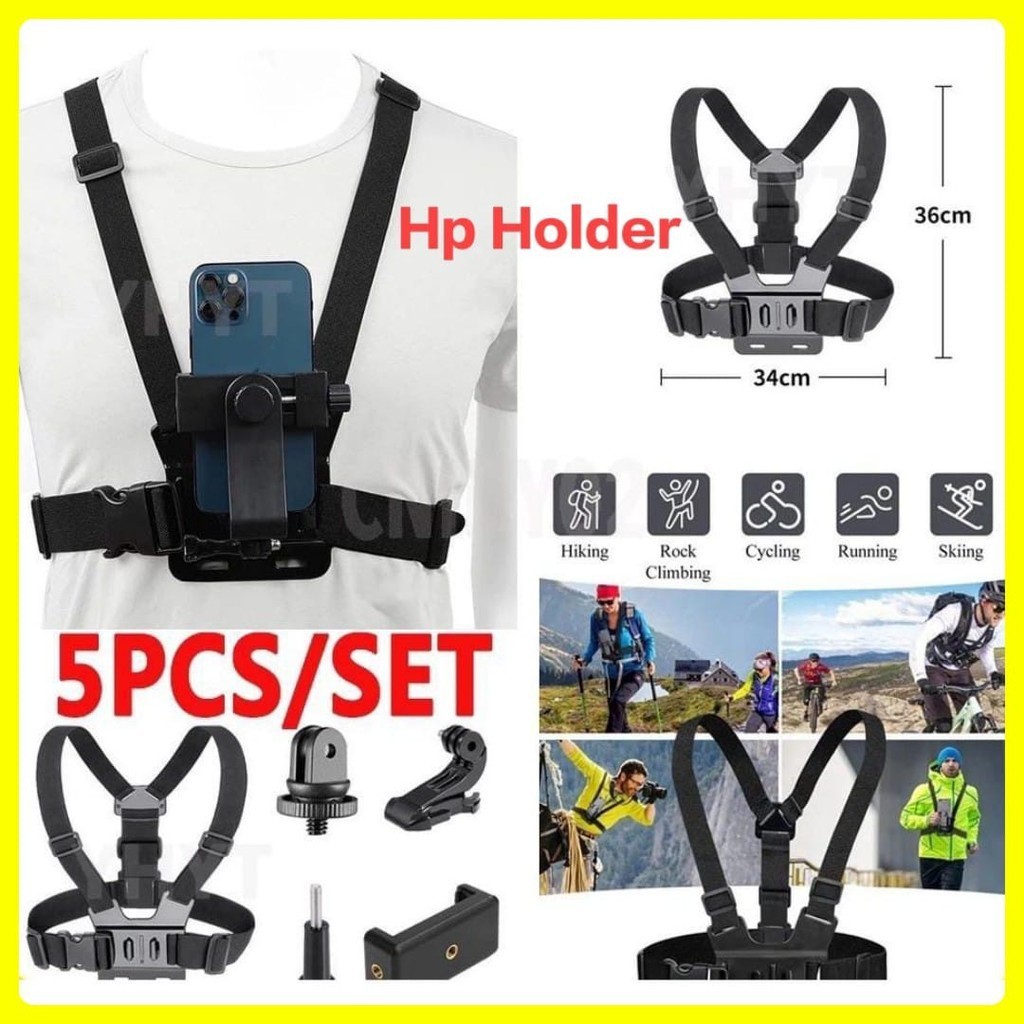Sby Strap Chest Strap Mobile Handle & Camera Mount Body Belt Holder HP ...