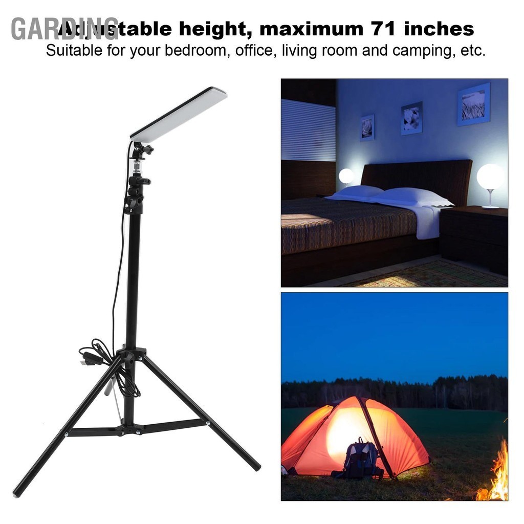 Garding ขาตั้งไฟ LED 84 LEDs ความสว่างสูง USB Power 1680LM ปรับความสูง ...
