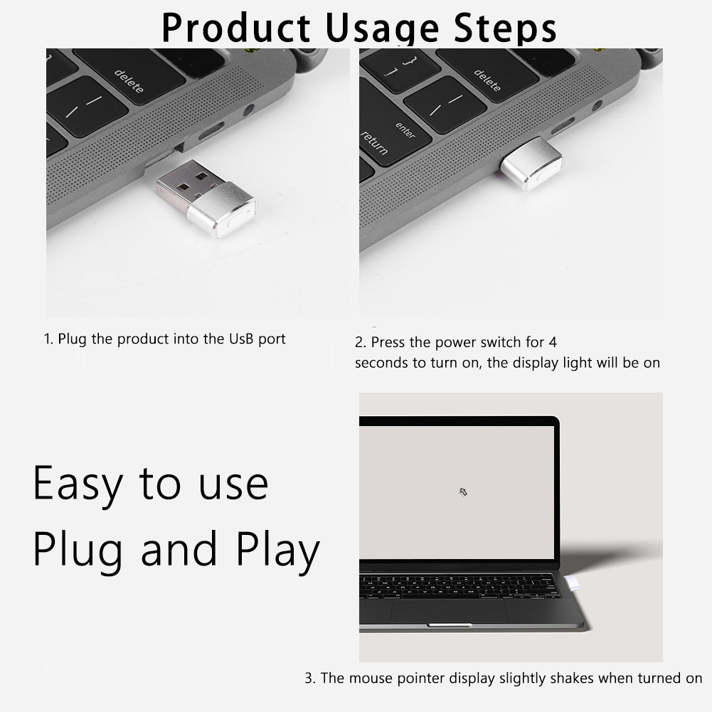 เมาส์อัตโนมัติขนาดเล็ก Jiggler Undetectable USB Automatic Move Cursor ...