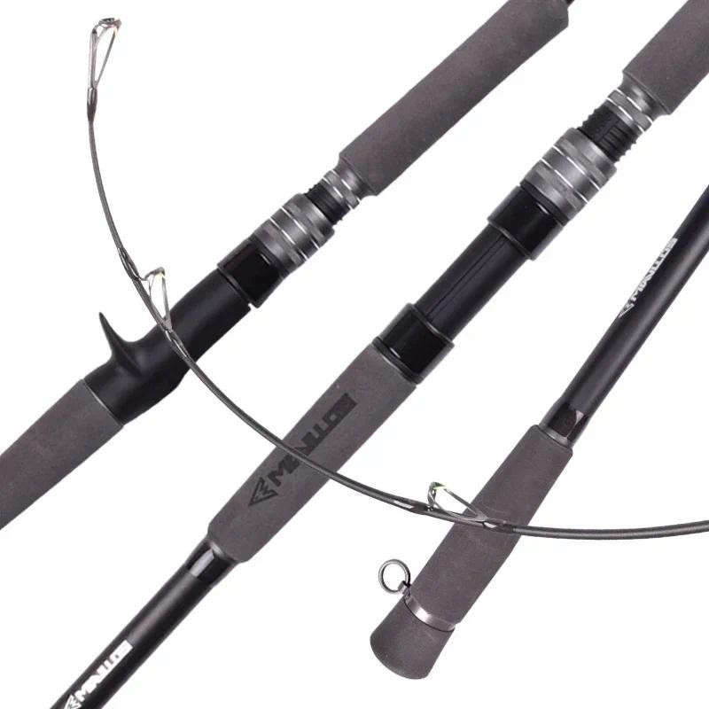Mavllos RaptorII 2.1m คาร ์ บอน Spinning Fishing Rod 3 ส ่ วน Lure 80-250g Line 20-50LB 2.1m MH Tip Fast Bass ตกปลา Jigging Casting Rod