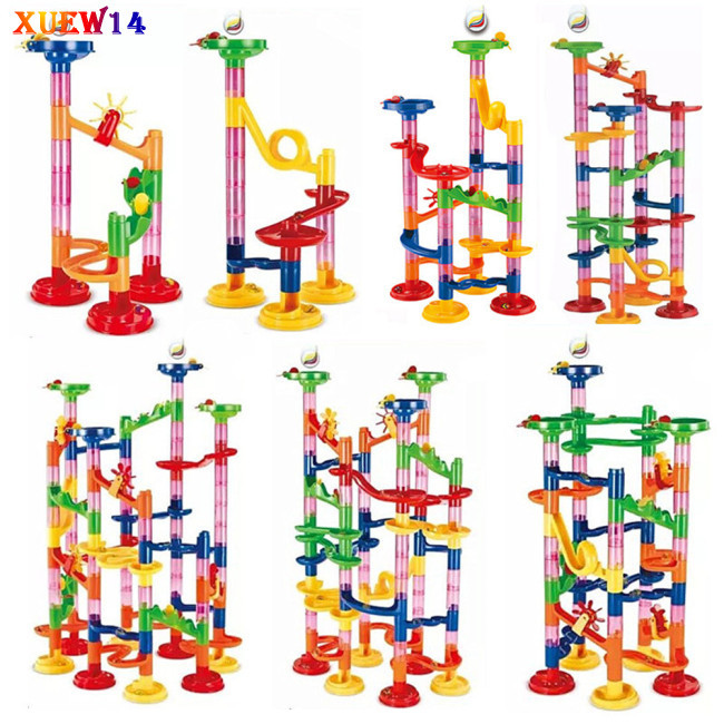 T8 Marble Run Building Blocks 3D Marbles Slide Track ของเล ่ น Diy ...