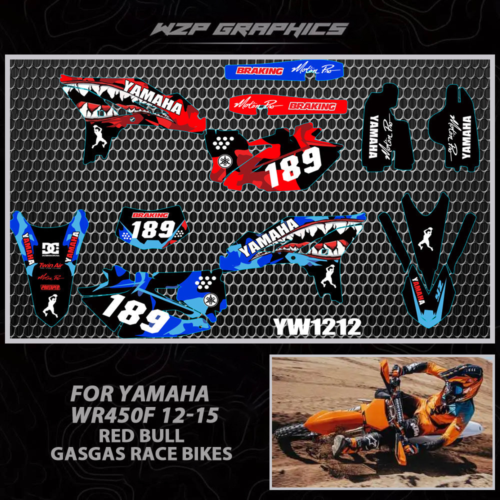 สติ๊กเกอร์กราฟิก Decals Deco Full Kit สําหรับ Yamaha WR450F WR 450F ...