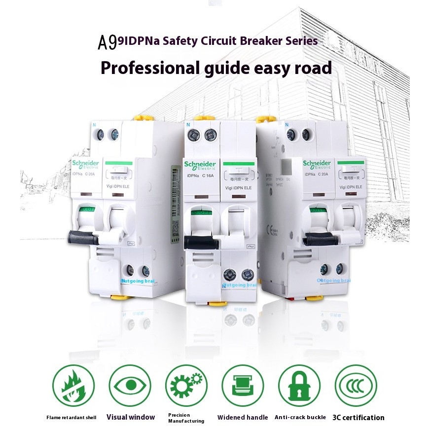 Schneider Miniature IDPNA Vigi ELE 36 มม.MCB Circuit Breaker พลาสติก 1P ...
