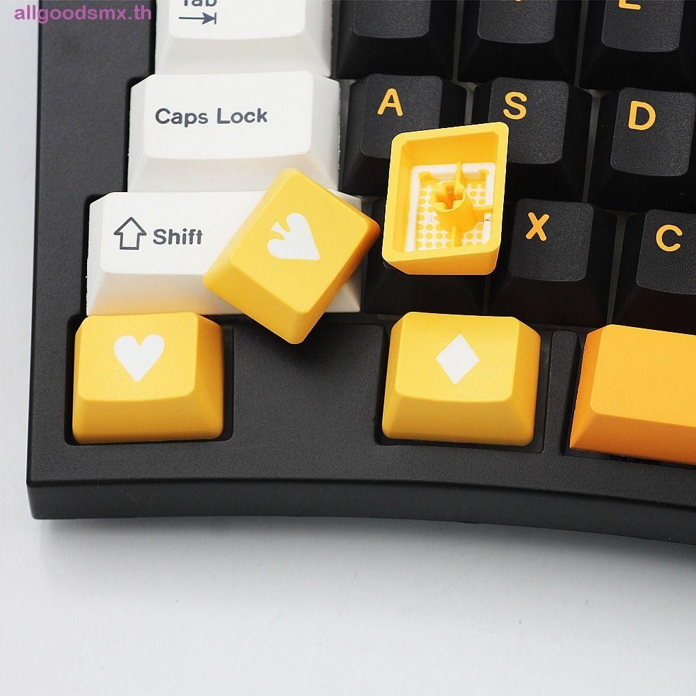 Allgoodsmx 4 ชิ้น/เซ็ต CUSTOM Keycaps, Card สไตล์ Spades & Clubs ฝาครอบ ...