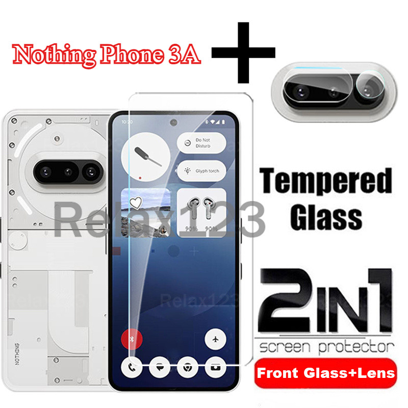 2in1 สําหรับ Nothing Phone 3A 5G Full Screen Protector กระจกนิรภัย ...