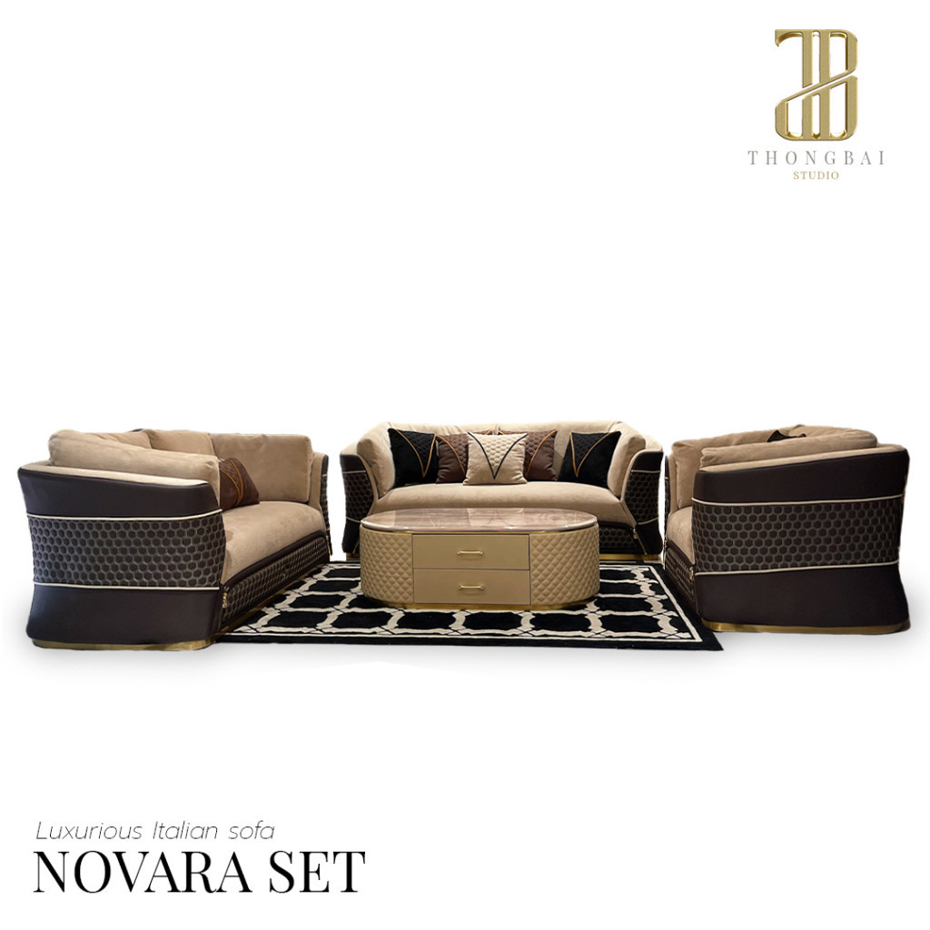 NOVARA SET luxurious Italian sofa โซฟาลัคชัวรี่ เซ็ต3-2-1ที่นั่ง พร้อม ...