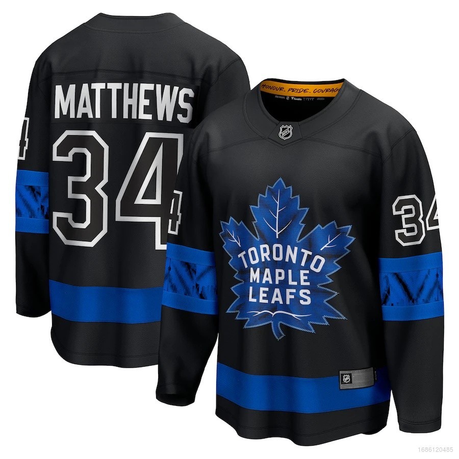 Jay nhl toronto maple leafs auston matthews black jersey hockey 