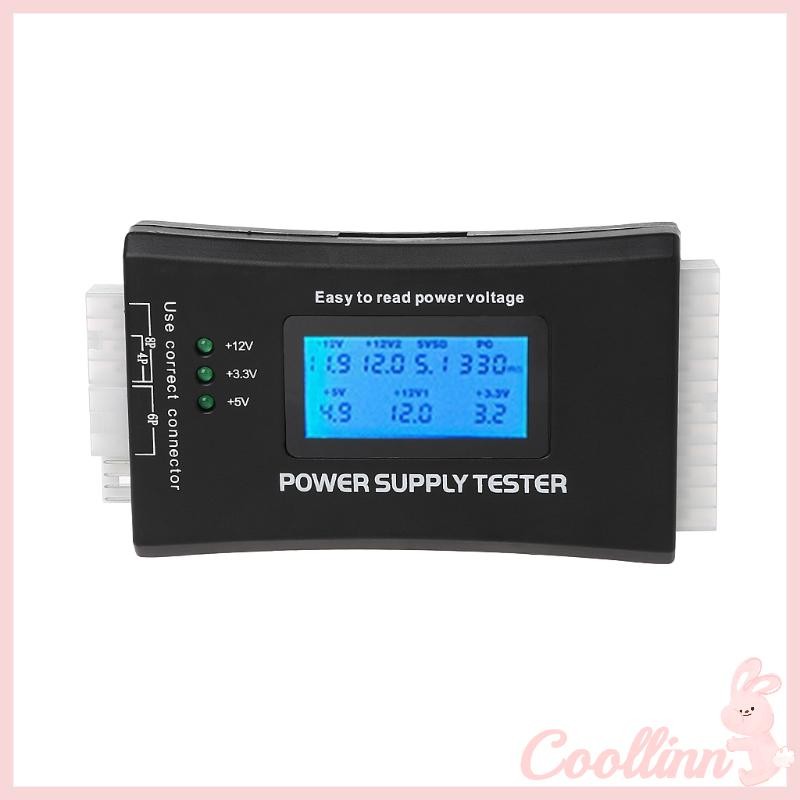 Coo คอมพิวเตอร์ PC Power Supply Tester Checker 20 24 pin HDD ATX BTX ...