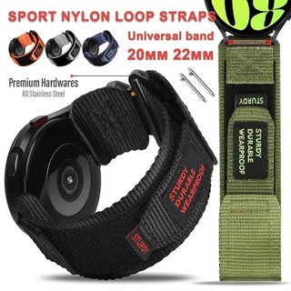 20mm, 22mm, vòng nylon thể thao toàn cầu cho Galaxy Watch 6 5 4 3 7, 40mm, 44mm cho Huawei, dây đồng hồ đổi móc cài cho AmosFit, vòng liên kết.