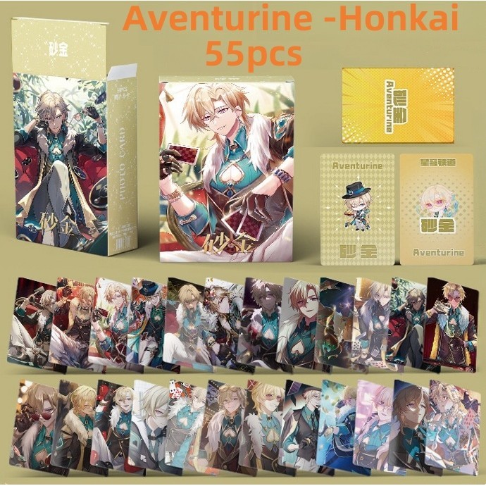 50-55pcs Honkai Star Rail Hologram Laser Lomo Cards Black Swan Kafka ...