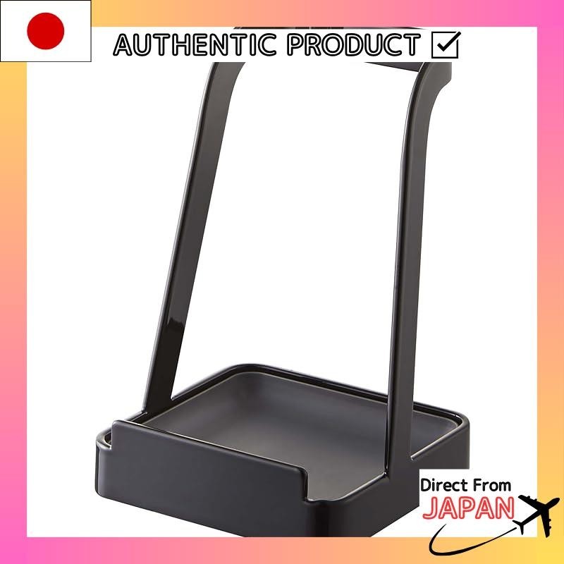 Portapenne YAMAZAKI TOWER - Nero, Acciaio, 9x9x20 Cm, Design Giapponese