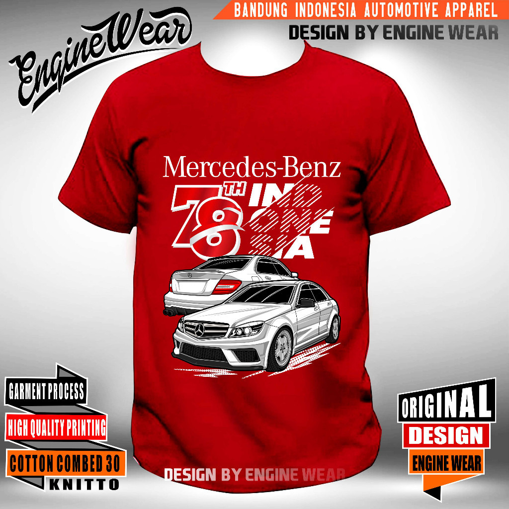 ใหม่ เสื ้ อยืด mercedes benz w204 W124 W123 W202 W115 W203 W210 W211 ...