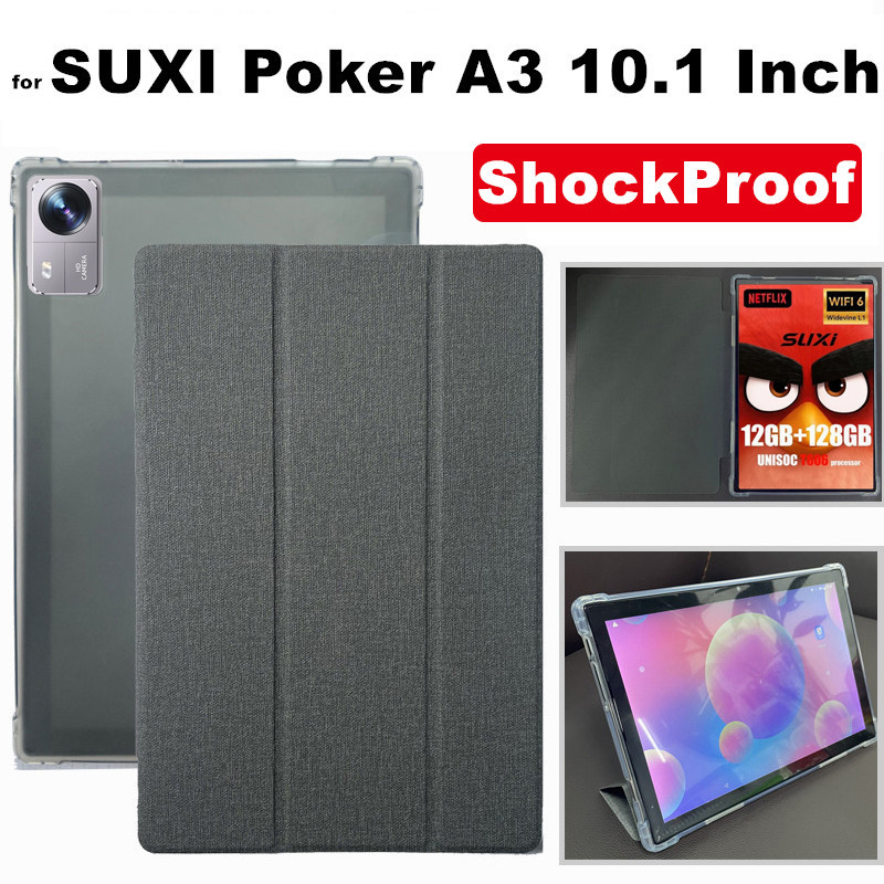 for SUXI Poker A3 10.1 Inch Android Tablet Flip Leather Case Ultra-Thin ...