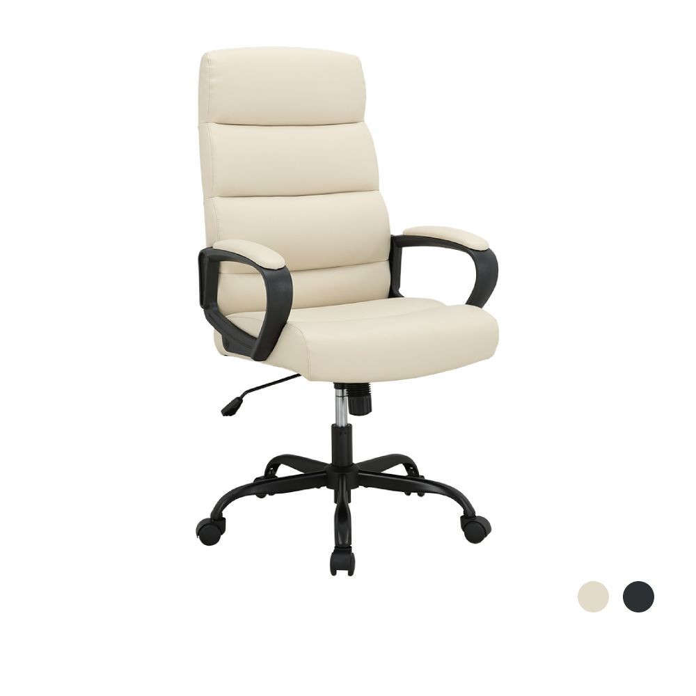 INDEX LIVING MALL เก้าอี้สำนักงานพนักพิงสูง รุ่นเอลฟ์ เก้าอี้สีขาว เก้าอี้สีดำ เก้าอี้ผู้บริหาร เก้าอี้เบาะหนัง รองรับน้ำหนักได้สูงสุด 125 กก.