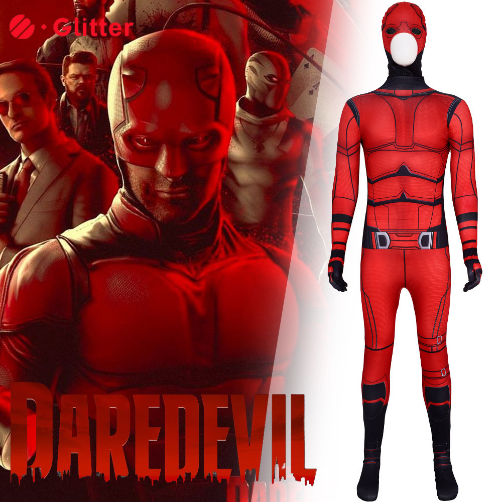 Daredevil คอสเพลย์เครื่องแต่งกาย Matt Murdock สีแดงหนัง Battle ชุด ...