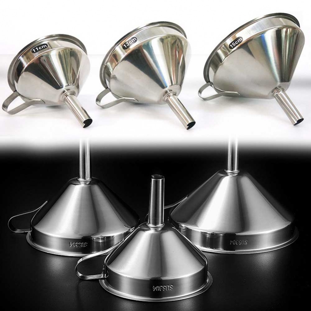 【Fast Shipping】Stainless Steel Funnel with Side Handle Ideal Kitchen ...