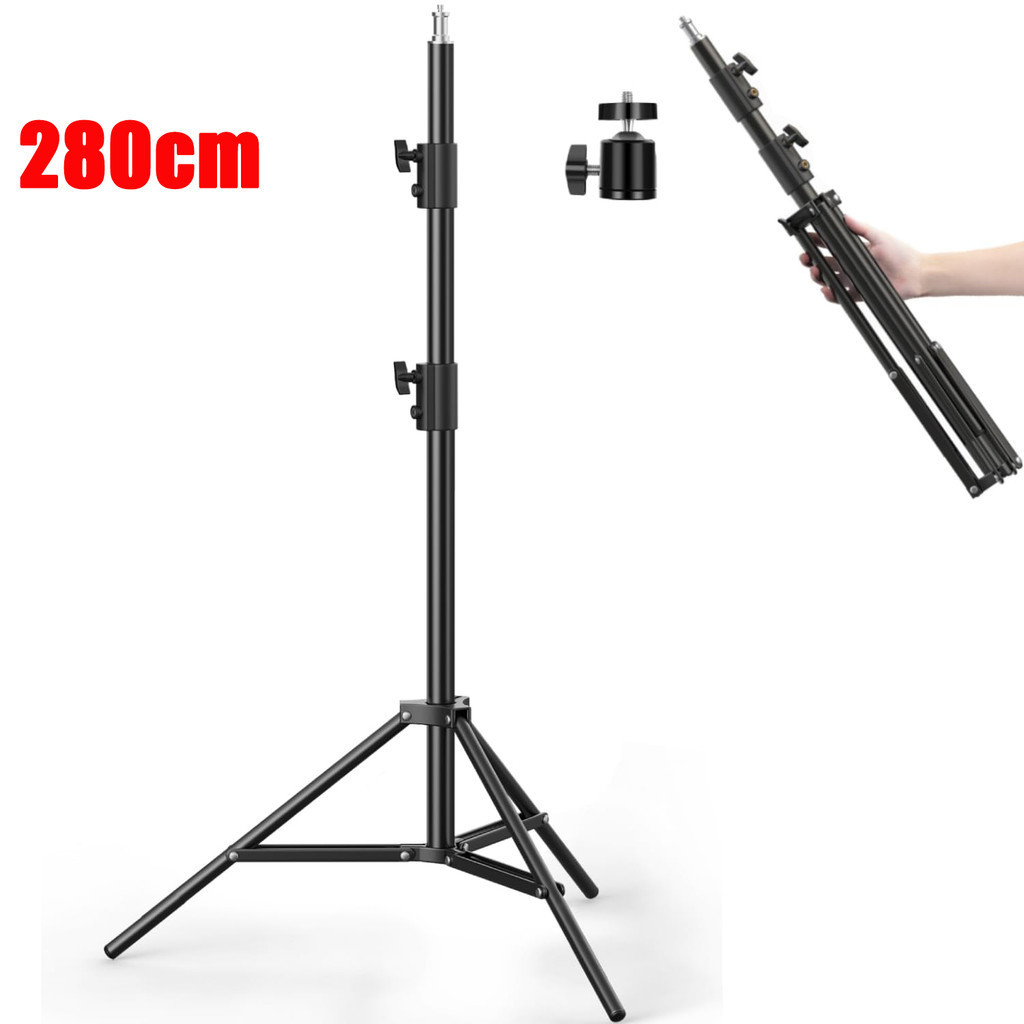 Heavy Duty 9.2 Feet/110'' Light Photography Tripod Stand, Aluminum