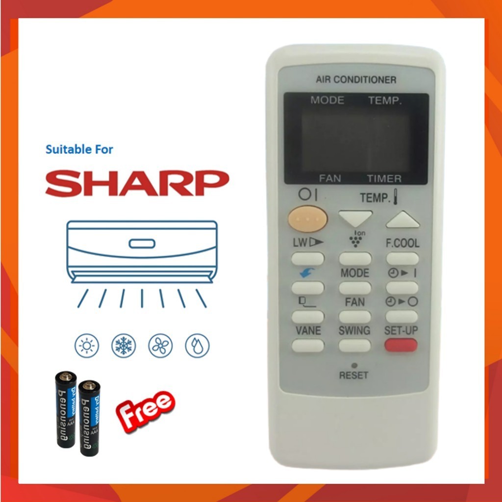 SHARP A751 Air cond เครื่องปรับอากาศเปลี่ยนรีโมทคอนโทรล A751 UNIVERSAL ...