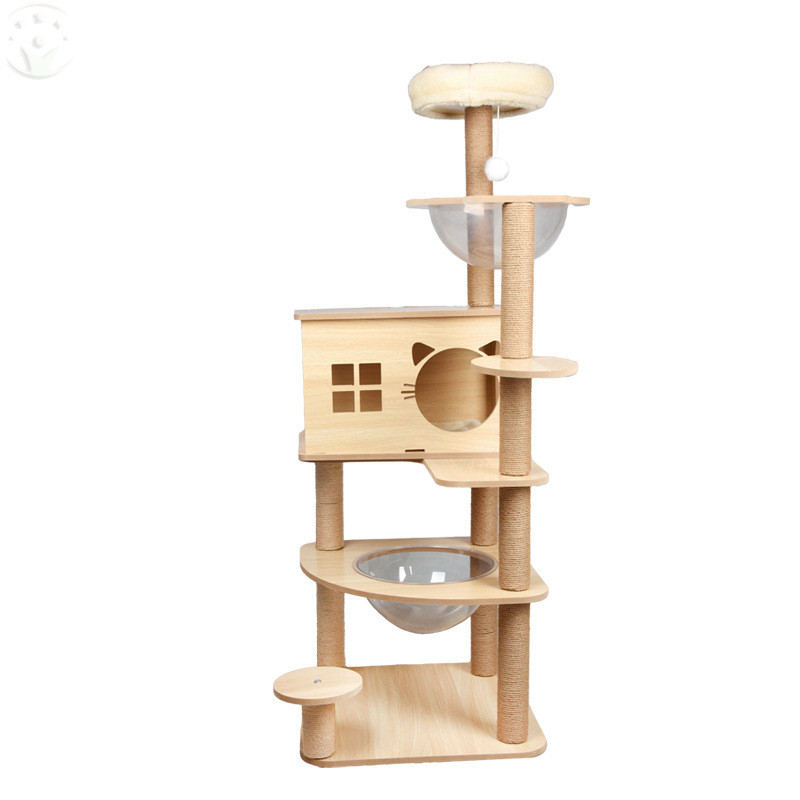Tl Multi-layer Platform Cat Tree tower บ้านไม้ Sisal เชือก Cat ...