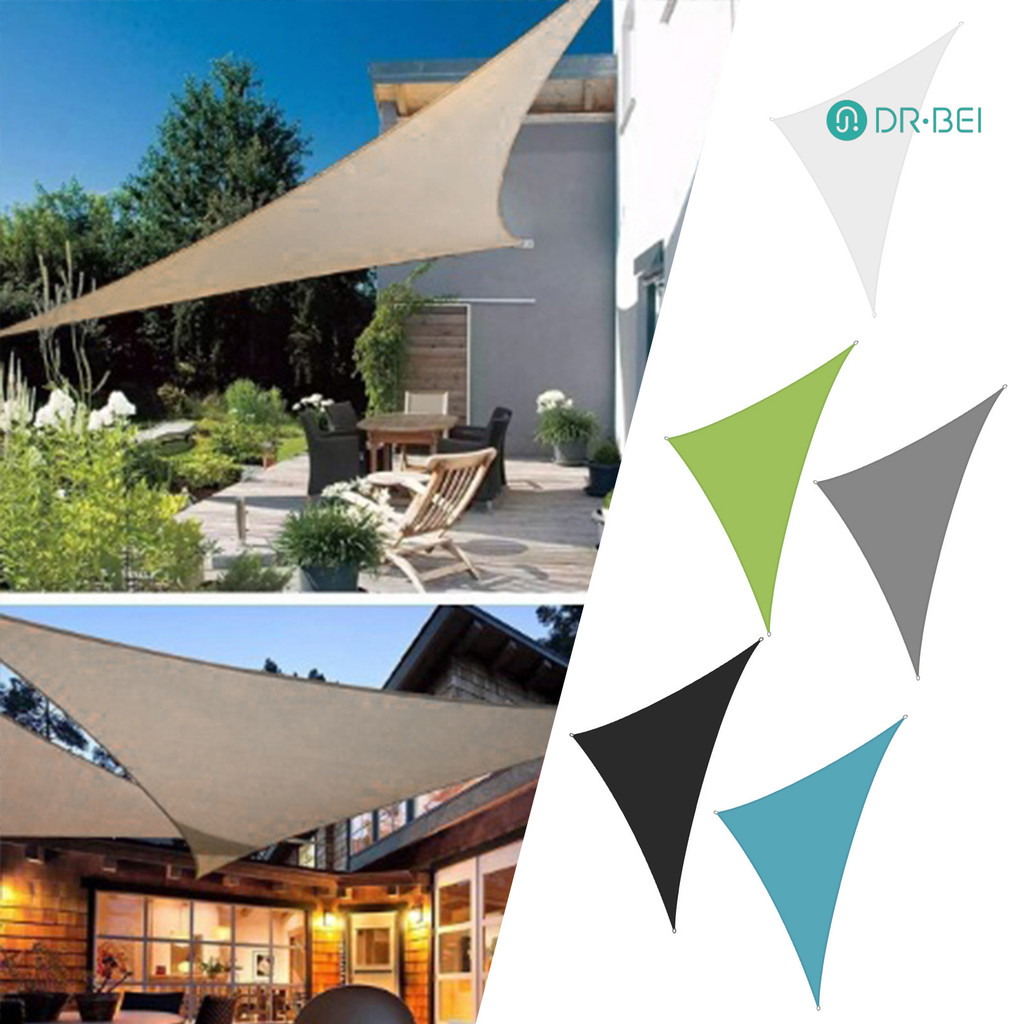Dr.bei สามเหลี่ยม Sun Shade Sail กันน้ํา UV Block Sun Shade Canopy ...