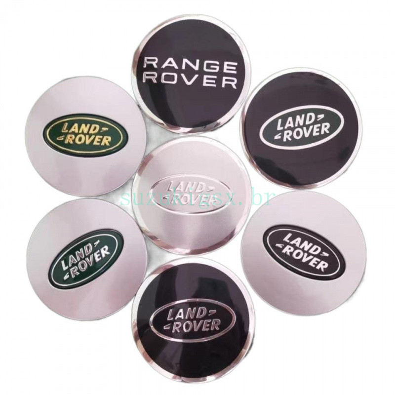 4PCS 62 มม.ใช้ได้กับ Land Rover ฝาครอบล้อสีดํามาตรฐาน Land Rover ฝาครอบ ...