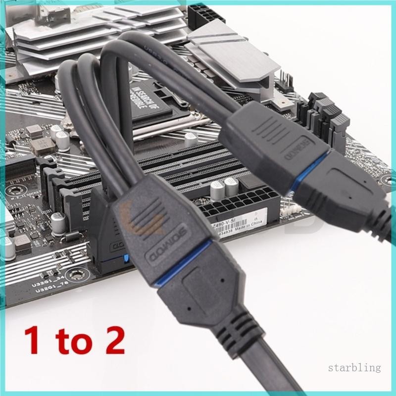 Star USB 3 0 19 Pin 20Pin ภายใน Extension Header 1 ถึง 2 อะแดปเตอร ์ ...