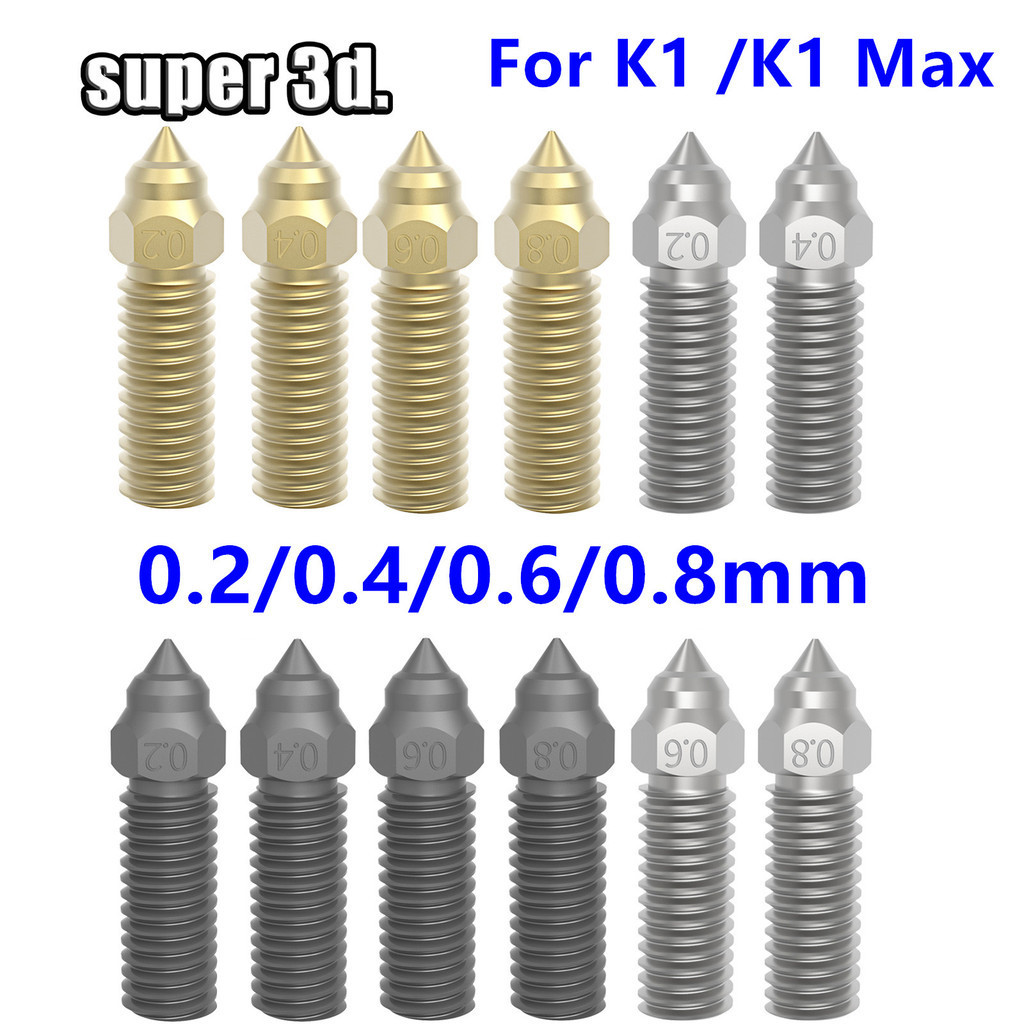 For Creality K1/K1 Max Nozzle Brass 3D Printer Nozzles 0.2-1.2mm 1.75mm Lot - Foto 2
