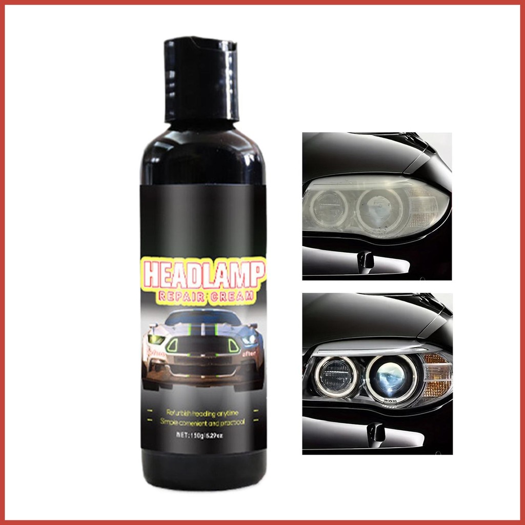รถไฟหน้า Restorer ขัดไฟหน้าทําความสะอาด Scratch Light ครีมลบสีเหลืองทํา ...