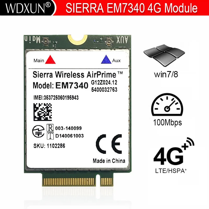 Sierra Airprime MC8792V PCI-E – Carte 3G WCDMA HSUPA 7.2 Mbps + GPS – Reconditionnée