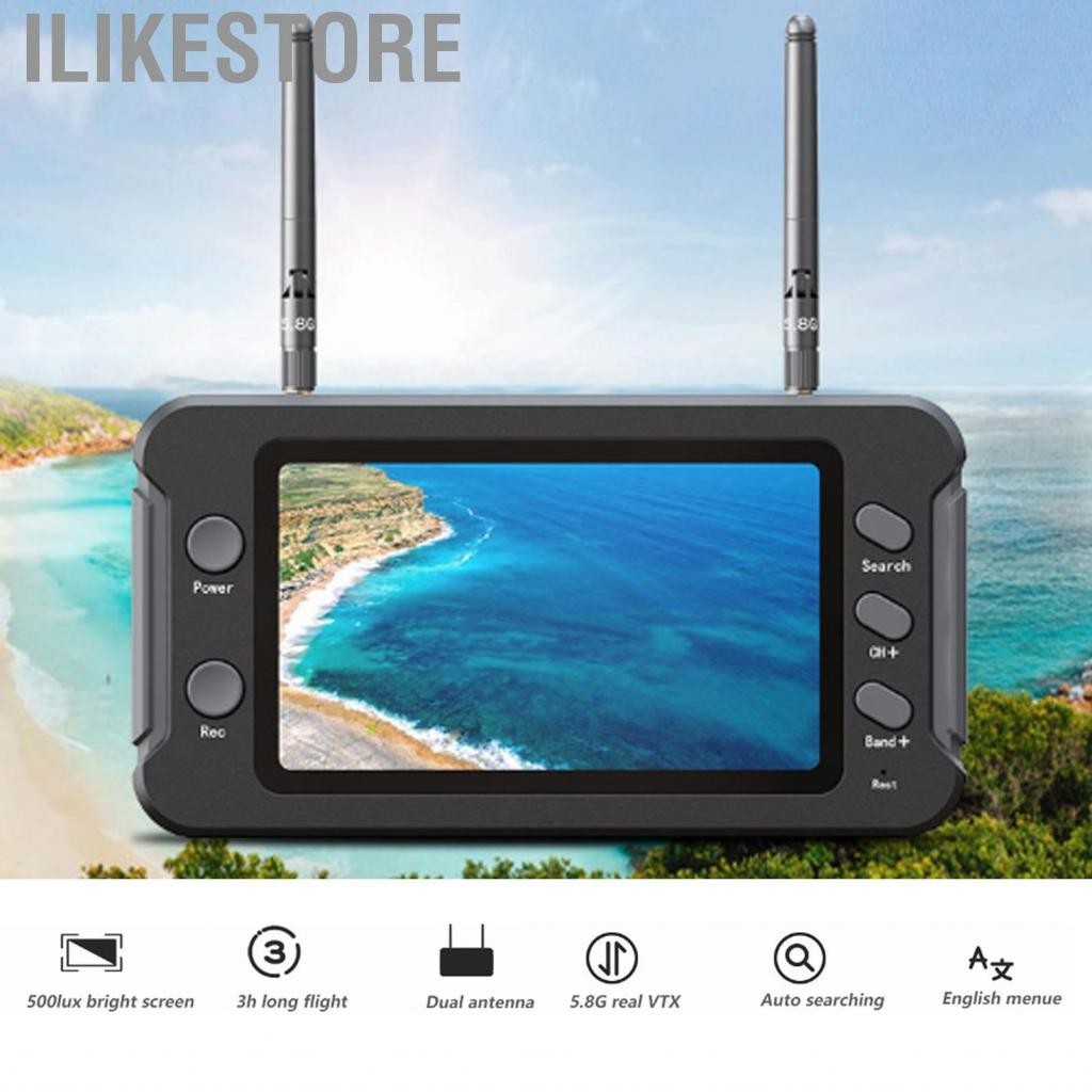Ilikestore 5.8GHz 40CH FPV LCD เครื่องรับสัญญาณไร้สายสำหรับโดรน โดรน 4. ...