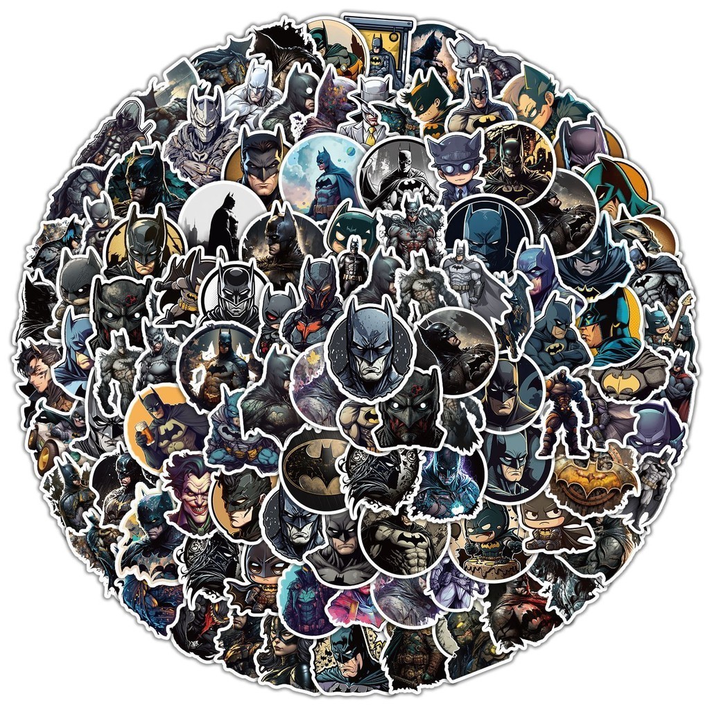 100Pcs/Set Batman Stickers DIY Fashion Waterproof Doodle Decals ...