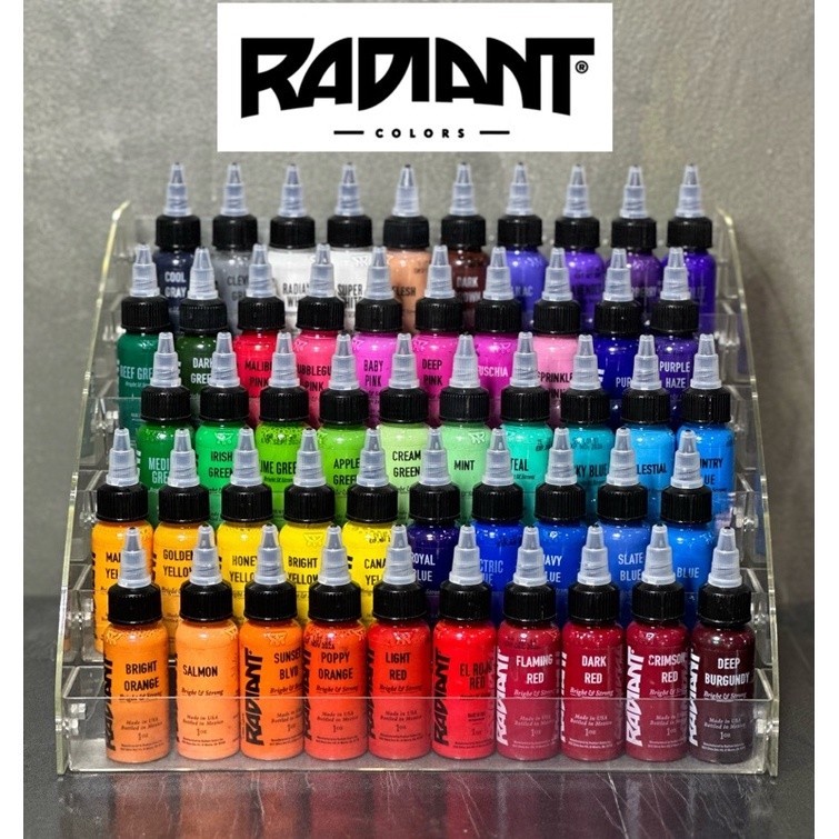 สีหมึกสัก สีสัก สีเรเดียน Radiant colors tattoo 1ออน สีแท้100% | Shopee ...