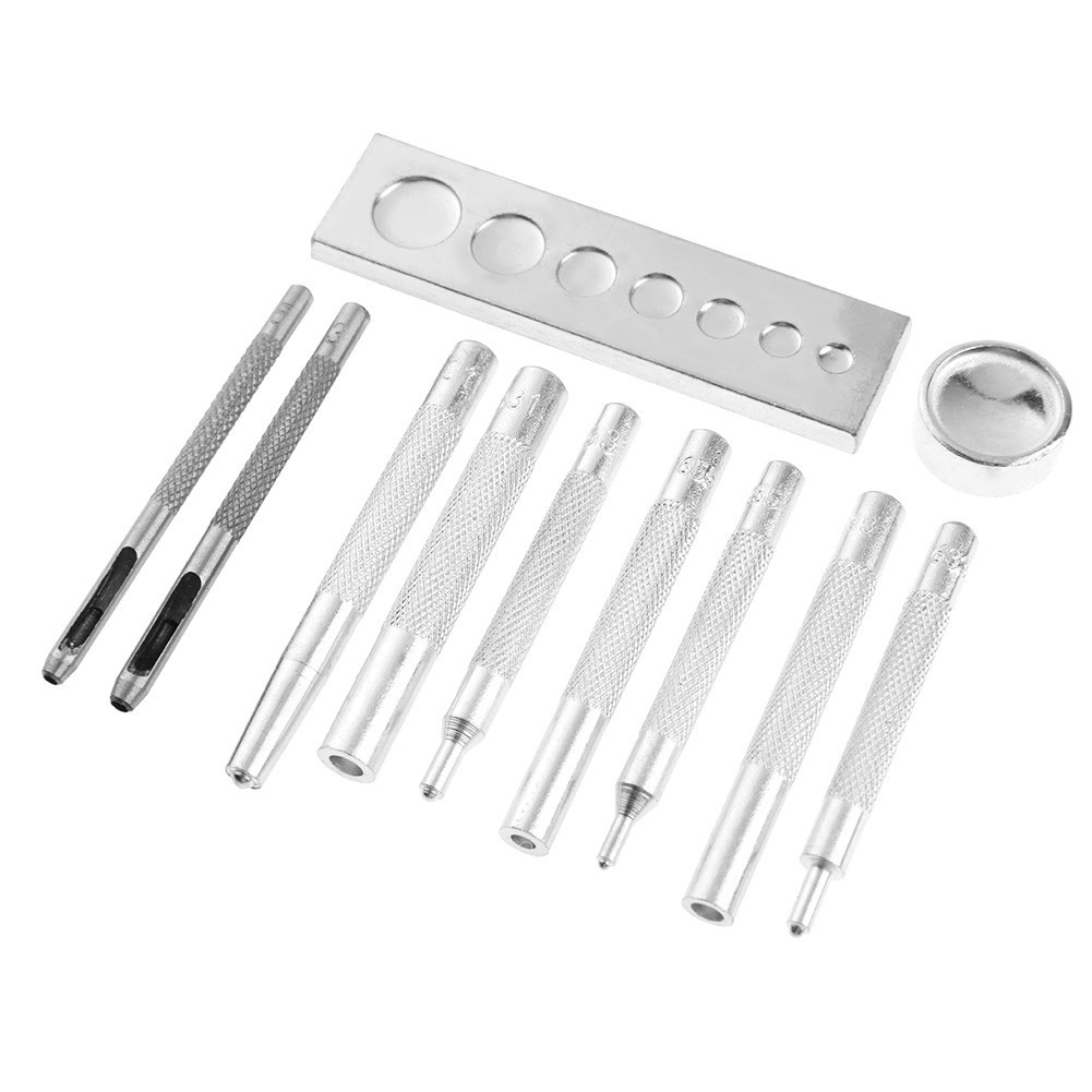 [Julia1.th] ชุดเครื่องมือหนัง DIY 11 ชิ้น Snap Rivet Fastener ปุ่ม ...