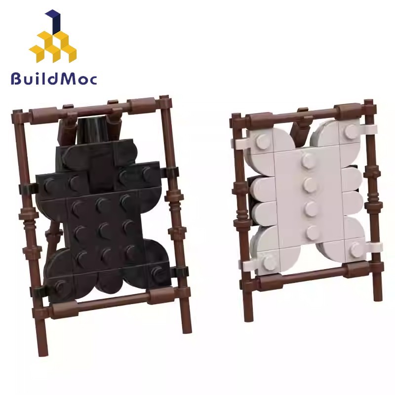 Buildmoc TANNING rack รุ่นหนังราวตากผ้าของงานฝีมือยุคกลางบล็อกอาคาร ...