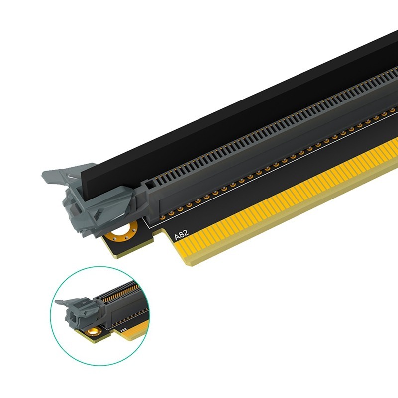 【chuanhaigg01 】PCI-E 16x 3.0 90 องศาย้อนกลับชายหญิง Riser Card PCIE ...