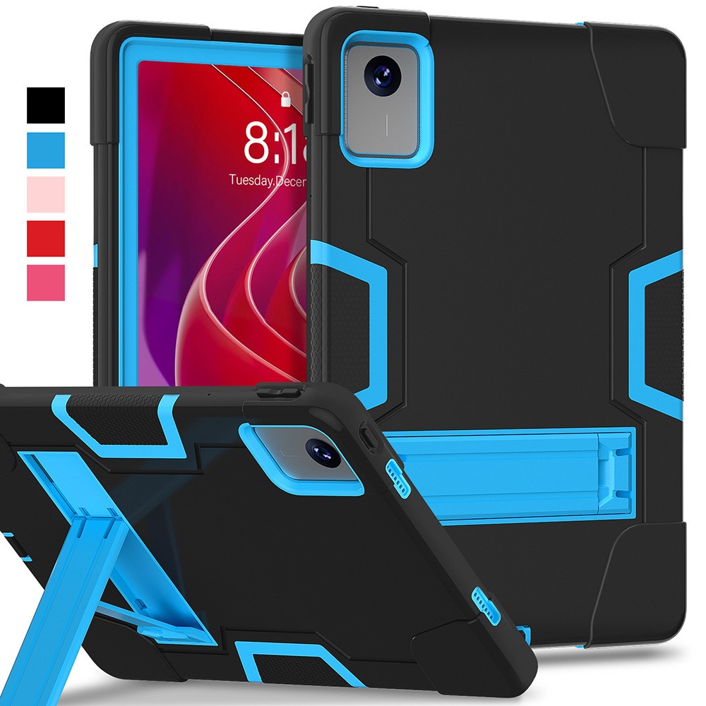 SEYMAC Hoes voor Lenovo Tab M11 2024 (TB 330FU/TB 330XU/TB 331FC)   Met 360° Draaibare Standaard, Handriem, Schouderband en Schermbeschermer  Ook voor Tab K11   Rood
