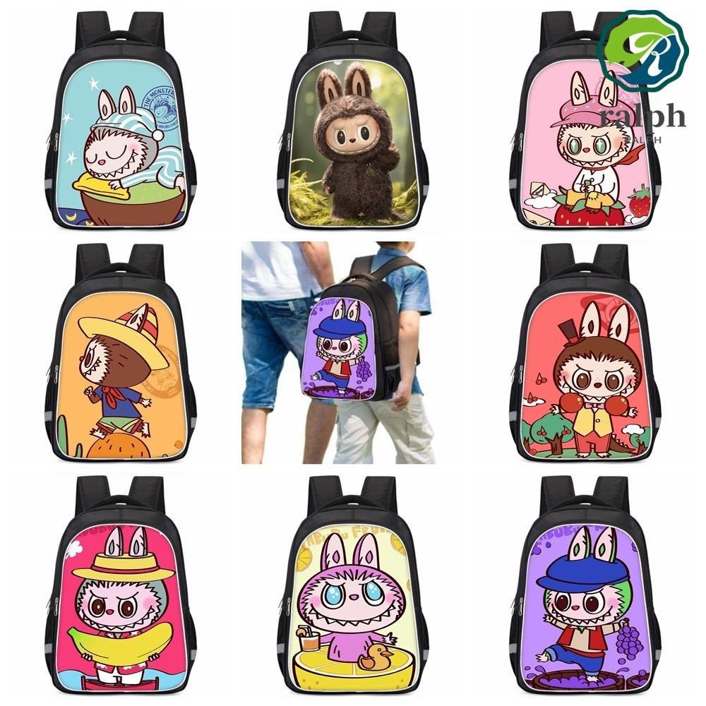 Ralph Labubu Backpack, 15in ผ ้ า Oxford การ ์ ตูน Rucksack, ซิปเรือง ...