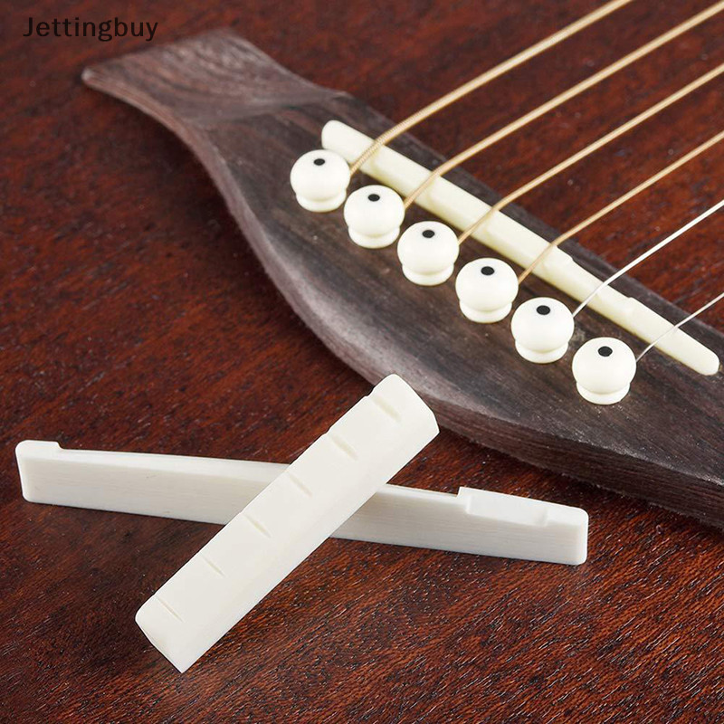 [Jettingbuy] String Guitar Bone Guitar Bridge Pins Saddle Nut Ivory