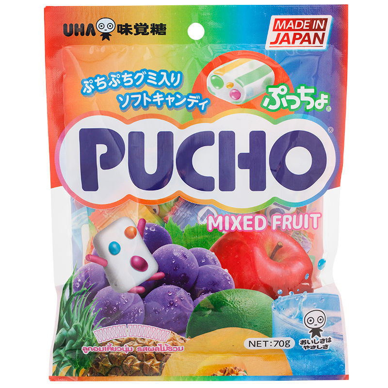 ปุ้จโจะ ลูกอมเคี้ยวนุ่ม 70 กรัม Pucho Candy 70 g. หลากหลายรสชาติ ...