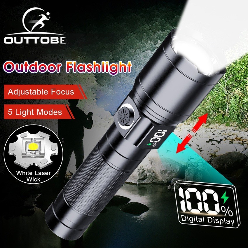Outtobe torch light rechargeable waterpoor flashlight bright flashlight ...