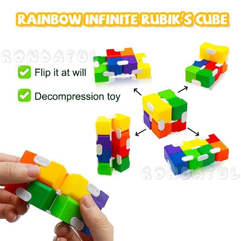 Rainbow Infinite Rubik 's Cubeแบบพกพาสมอง Teaser ปริศนา Cube ปริศนาผู ้ ...