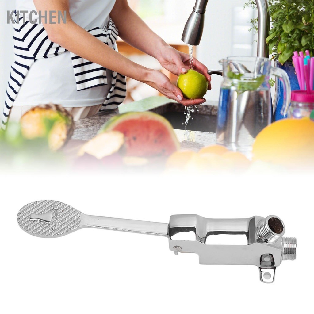 Kitchen Faucet Foot Pedal Valve สวิตช์ควบคุมเหยียบพื้นประหยัดน้ำสแตนเลส ...
