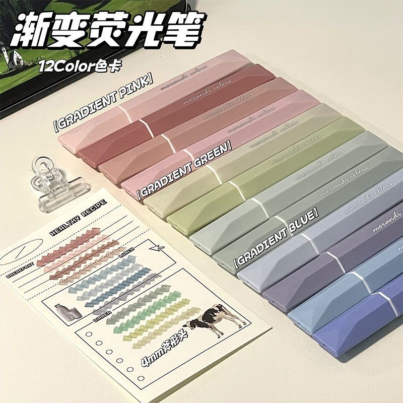 Highlighter Pure Desire Gradient Marker นักเรียนใช้ขนาดใหญ่-ความจุ ...