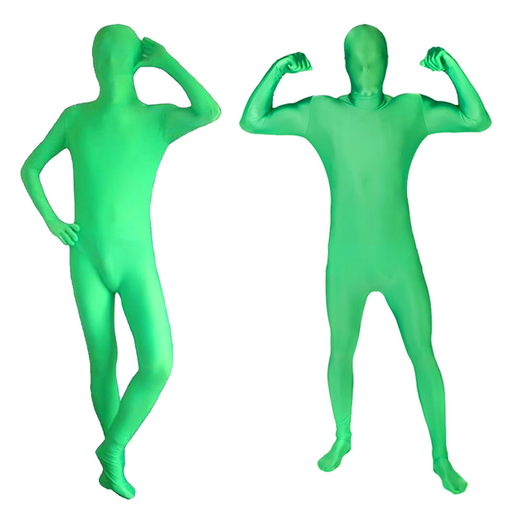 Green Screen Bodysuit Body Suit Ganzkörper-Split-Design für Fotografie Film Video 160 cm 62,99 Zoll Screen Suit Foto Green Suit Film Grüner Anzug Green Man Suit Screen Body Suit