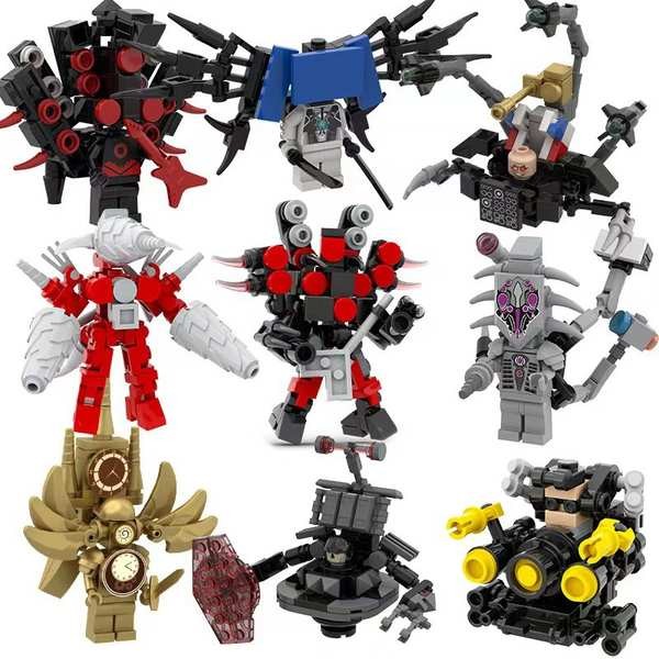lego เลโก้ Toilet Man vs Monitor Minifigure Titan Speaker Man และ TV ...