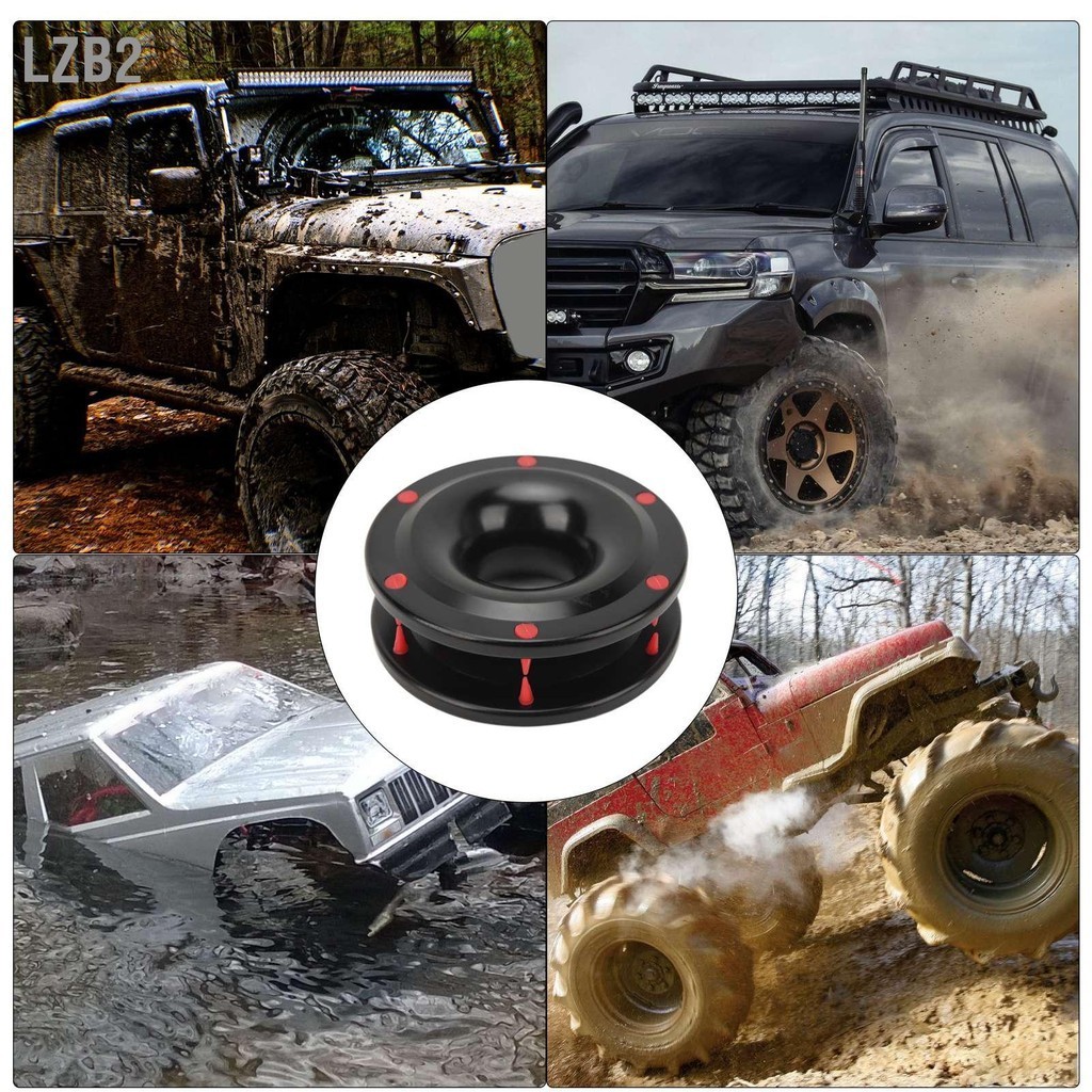 Heavy Duty 22000 Lb Winch Snatch Block / Recovery Ring - For 12mm Rope, SUV, ATV, Off-Road Towing (Aluminum Alloy)