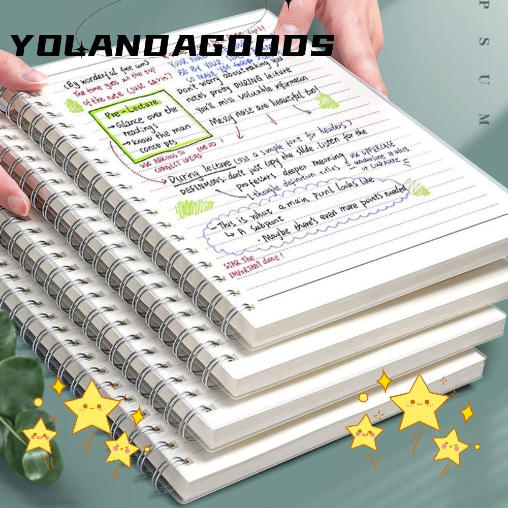 Yola Coil Notebook, A5/B5/A4 กริด/Blank/แนวนอน Line Spiral Notebook ...