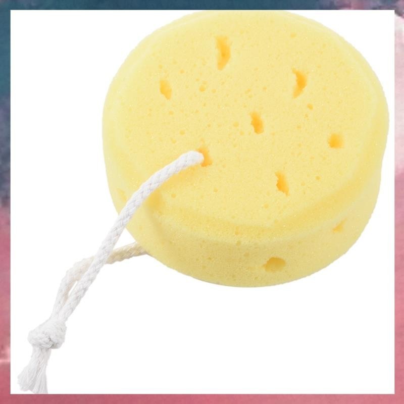 (XAVS)Yellow Round Bath Body Shower Soft Sponge พร้อมห่วงแขวน | Shopee ...